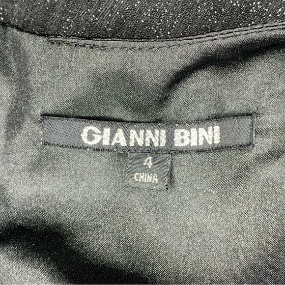 Size 4 Gianni Bini Black Shimmer Peplum Cocktail Dress Sleeveless Party Event - Picture 10 of 11
